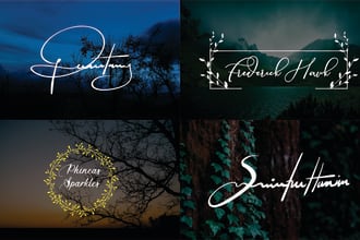 design modren luxuary handwritten signature logo and watermark