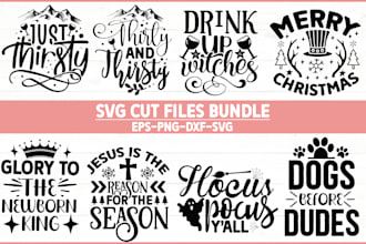 do unique svg design, cut file, cricut for etsy and others