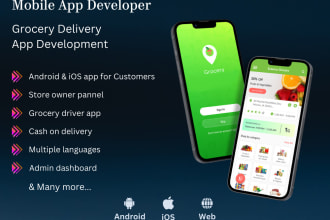 grocery, ecommerce, food, parcel, flutter apps and website