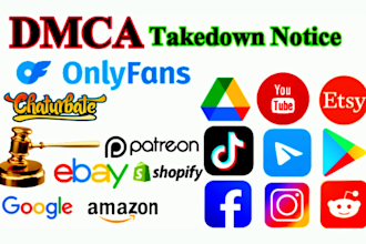 send dmca takedown notice and report to reddit,telegram,onlyfans,fb, instagram