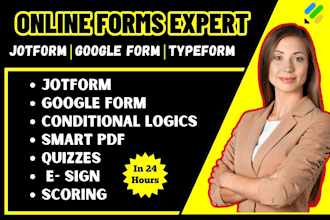 create professional jotform, google form with in 24 hours