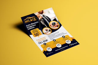 design a flyer, poster, bifold trifold brochure or any print ready advertisement