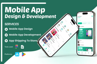 design android mobile app, ios mobile app and mobile app development