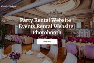 build party rental website, event rental, rental  website, photobooth