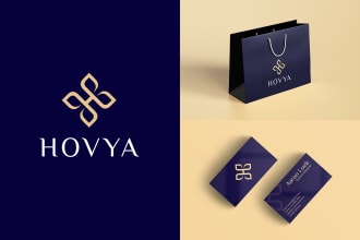 design simple elegant initial letters logo for fashion, skin care, beauty salon