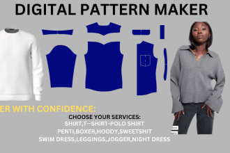 make digital sewing pattern and sublimantion pattern