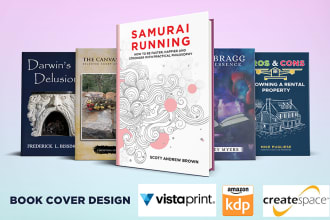 do print ready book cover, ebook cover, amazon kdp book cover design