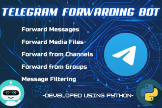 create auto message forwarding telegram bot using python for groups and channels