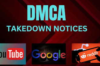 remove infringing copyright content from reddit, google,  youtube under dmca