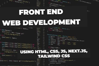 be your frontend developer, using react, HTML, CSS, tailwind CSS and javascript