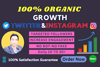 do twitter and instagram marketing or promotion for fast organic growth