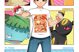 draw you as the best pokemon trainer, get your poster
