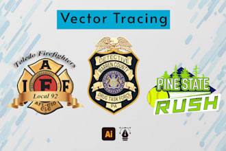 convert sketch or image, raster logo to vector with in 24 hours