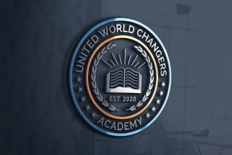 educational logo for school, college, university, institute, academy, library