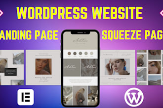 design wordpress website landing squeeze page and elementor builder expert