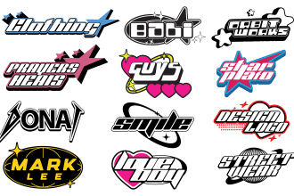 create y2k streetwear clothing y2k tshirt logo design