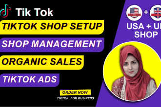 setup tiktok shop, be tts virtual assistant and do tiktok shop dropshiping