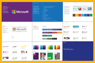 create logo branding book and brand style guide design