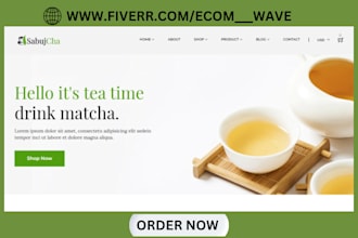 design profitable matcha shopify store matcha dropshipping store matcha website