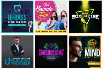 design be your professional podcast cover , podcast logo expert