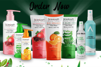 do skincare cosmetic beauty product label design and 3d
