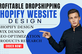 design shopify dropshipping store, redesign shopify website, wix website design