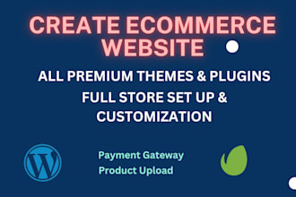create responsive ecommerce website in wordpress using elementor pro