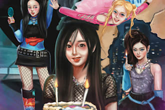 draw your favorite kpop idol in a stunning digital fan art