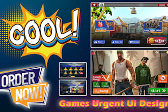 professional game design services ui design , 2d 3d game design
