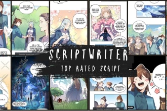 write script for manga, manhwa or comic for youtube channel