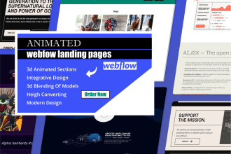 design a 3d interactive and animated webflow website