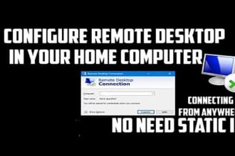 configure  remote desktop rdp form your home computer without static IP