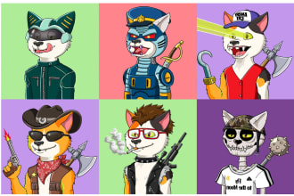 design unique pixel or cartoon nft crypto art finance for opensea