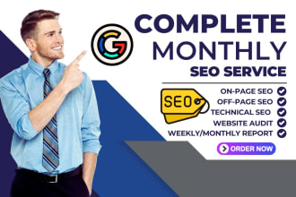 provide complete monthly SEO service for google top ranking