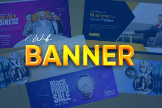 design creative banners, header, cover and ads for websites