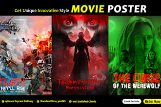 design perfect and attractive movie poster in a day