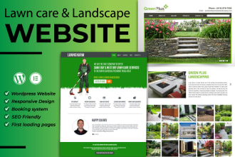 build cleaning, lawn care and landscape website in wordpress