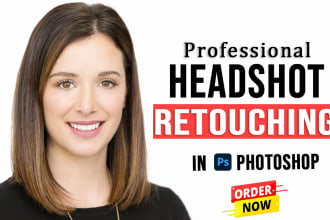 do headshot retouch, portrait, beauty, and photo editing