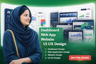 do dashboard design, website ui ux design, web app, ux design, app design