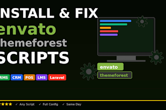 install and configure any envato hrm, CRM, pos or lms