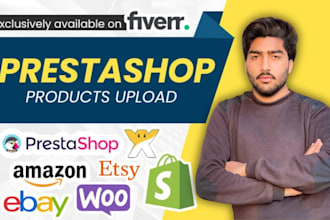 upload products in prestashop store and any ecommerce store