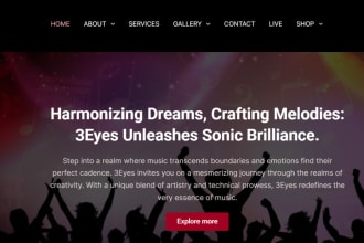 build radio website, music website, podcast website, artist website