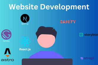 do website development in react js, astro, gatsby, nextjs, and headless cms