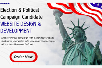 design professional election and political campaign candidate website
