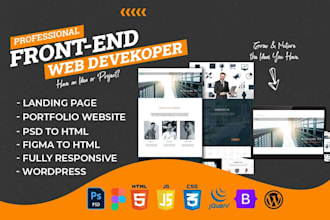 design a website landing page and html portfolio website