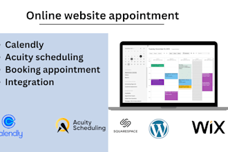 setup acuity scheduling or calendly on wix and squarespace
