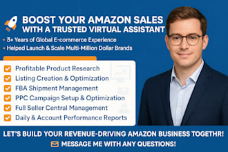 be your amazon fba brand manager and private label expert virtual assistant VA