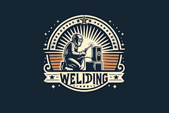 create retro vintage welding  logo for you in one day