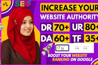 increase domain rating ahrefs dr ur domain authority majestic tf by seo backlink