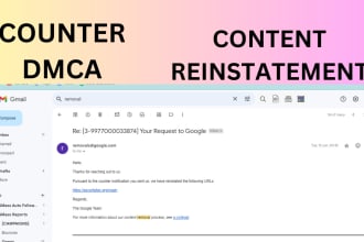 send counter dmca notices to reinstate content to google search